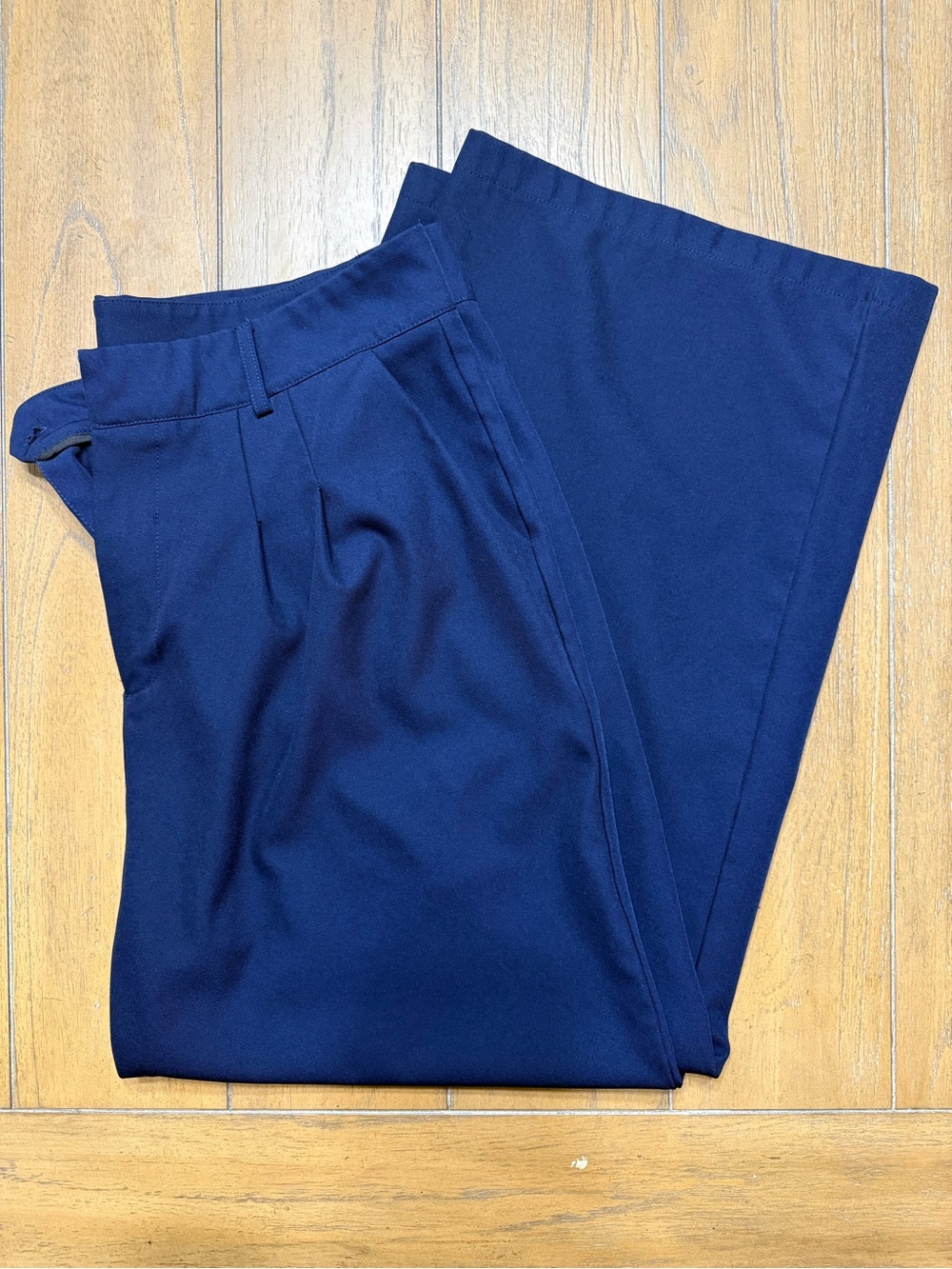 Classic Navy Wide Leg Trousers